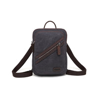 Davan Bags - Multifunctional Small Waxed Canvas Backpack (Black)