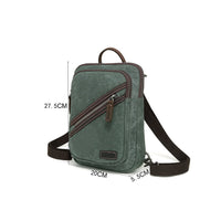 Davan Bags - Multifunctional Small Waxed Canvas Backpack (Green)